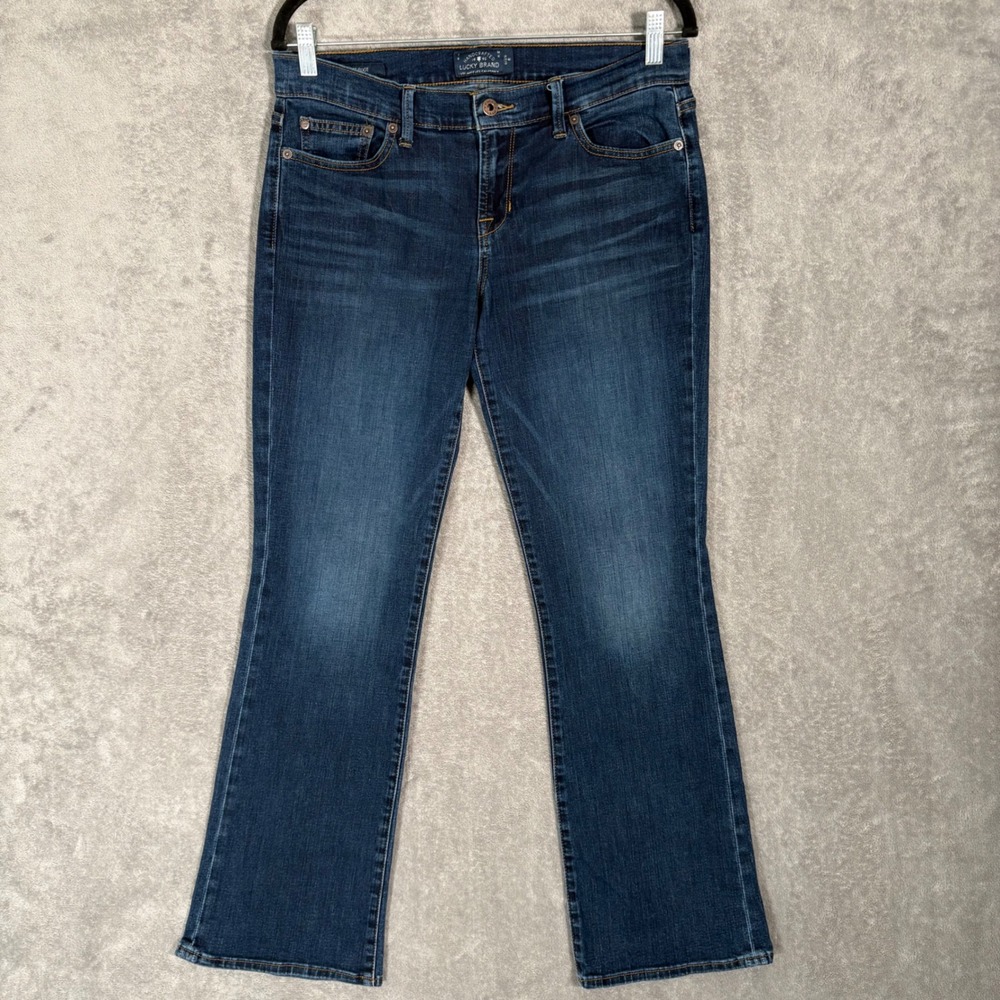 Lucky Brand Sweet Boot Dark Wash Blue Mid Rise Bootcut Jeans Womens 8/29 Reg